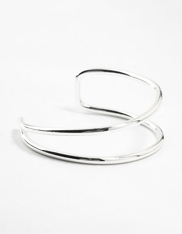 Silver Plated Open Wrist Cuff