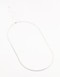 Silver Plated Clean Snake Chain Necklace - link has visual effect only