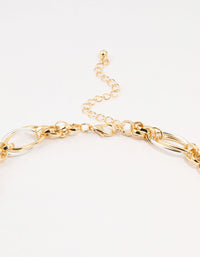 Mixed Metals Chunky Chain Necklace - link has visual effect only