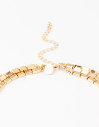 Gold Multirow Necklace - link has visual effect only