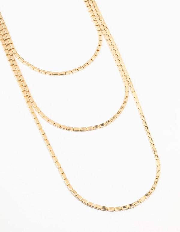 Gold Multirow Necklace