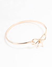 Rose Gold Simple Bow Bangle Bracelet - link has visual effect only