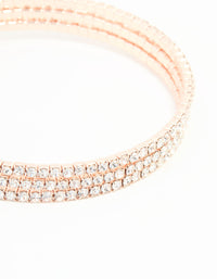 Rose Gold Diamante Spiral Bangle - link has visual effect only