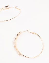 Rose Gold Mini Butterfly Hoop Earrings - link has visual effect only