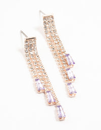 Rose Gold Fine Bag Cupchain Drop Earrings - link has visual effect only