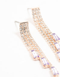 Rose Gold Fine Bag Cupchain Drop Earrings - link has visual effect only