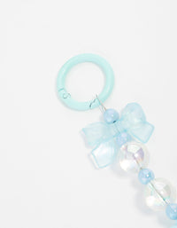 Blue Plastic Cloud Bow Keychain - link has visual effect only