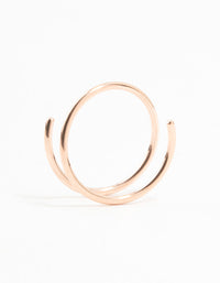 Rose Gold Plated Surgical Steel Double Twisted Nose Ring - link has visual effect only