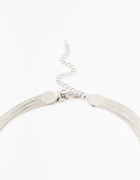 Silver Multirow Snake Chain Necklace - link has visual effect only