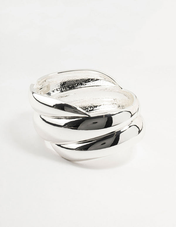 Twisted Silver Large Wrist Cuff