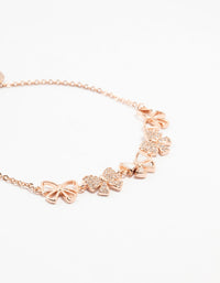 Rose Gold Plated Multiple Bows Bracelet - link has visual effect only