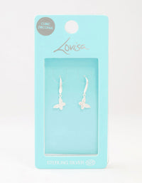 Sterling Silver Cubic Zirconia Butterfly Hook Earrings - link has visual effect only