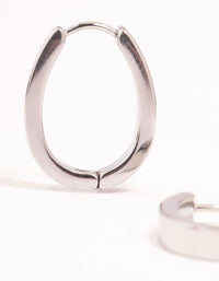 Surgical Steel Large Oval Hoop Earrings - link has visual effect only