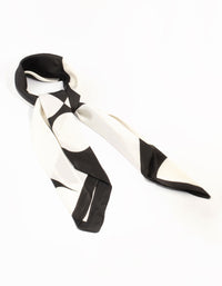 Classic Black Geometric Fabric Scarf - link has visual effect only