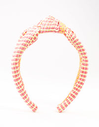 Raffia Fabric Twisted Knotted Headband - link has visual effect only