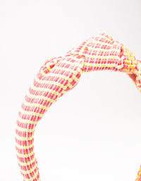 Raffia Fabric Twisted Knotted Headband - link has visual effect only