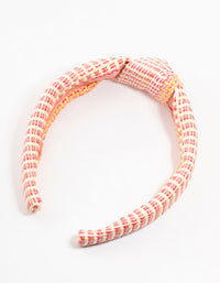 Raffia Fabric Twisted Knotted Headband - link has visual effect only