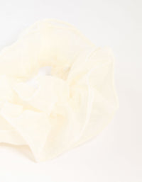 Chiffon Pink & White Fabric Layered Scrunchies 2-Pack - link has visual effect only