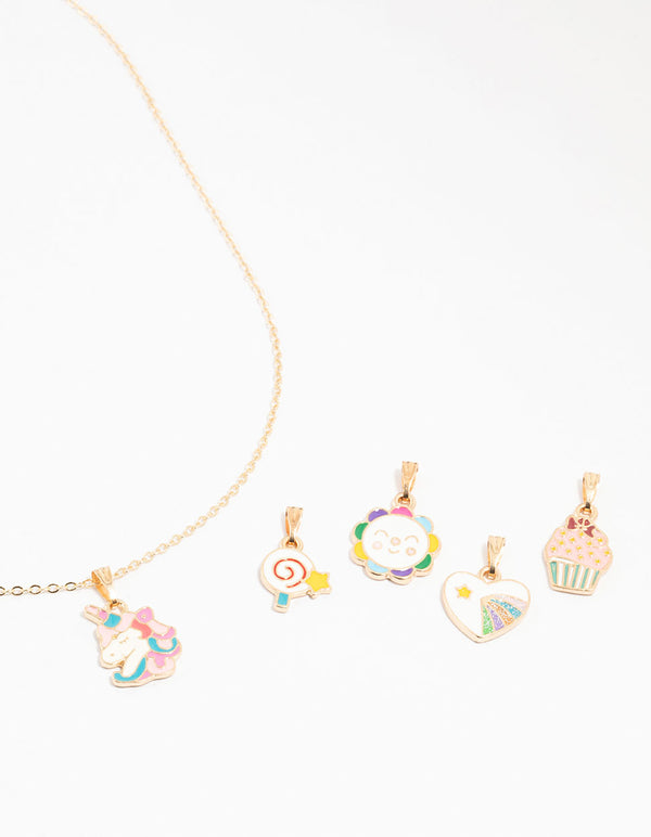 Kids Gold Unicorn Charm Necklace