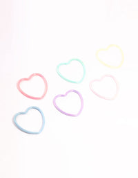 Kids Pastel Heart Bangles 6-Pack - link has visual effect only