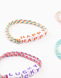 Kids Multicoloured Cord Beaded Bracelet Pack - link has visual effect only