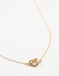 Gold Dainty Knotted Necklace - link has visual effect only