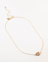 Gold Dainty Knotted Necklace - link has visual effect only