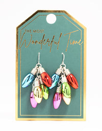 Multicoloured Festive Lights Drop Earrings - link has visual effect only