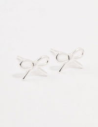 Sterling Silver Cut Out Bow Stud Earrings - link has visual effect only