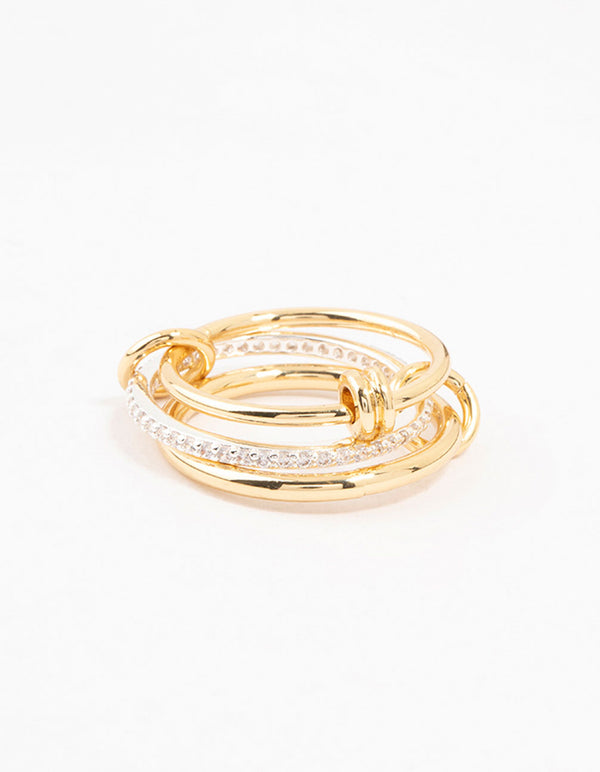 Mixed Metals Stacking Ring