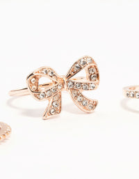 Rose Gold Precious Bow Ring 3-Pack - link has visual effect only