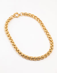 Waterproof Gold Plated Stainless Steel Paloma Chain Short Necklace - link has visual effect only