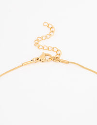 Waterproof Gold Plated Stainless Steel Pendant Bow Necklace - link has visual effect only