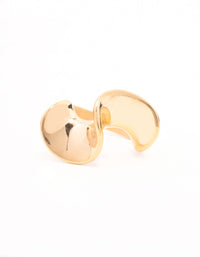 Waterproof Gold Plated Stainless Steel Organic Twisted Ring - link has visual effect only