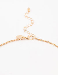 Gold Halo Red Diamante Y-Necklace - link has visual effect only