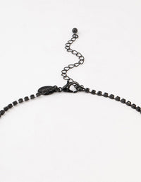 Black Coated Cup Chain Cascading Y-Necklace - link has visual effect only