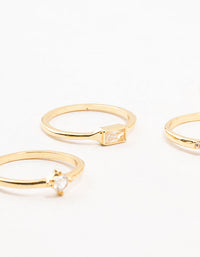 Gold Plated Pearl Cluster Rings 6-Pack - link has visual effect only