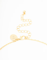 Large Real Gold Plated Cubic Zirconia Looped Bow & Freshwater Pearl Necklace - link has visual effect only