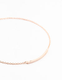 Rose Gold Plated Sterling Silver Cubic Zirconia Fine Bar Bracelet - link has visual effect only