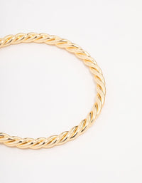 Gold Plated Twisted Bangles 2-Pack - link has visual effect only