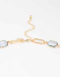 Gold Organic Stone Station Necklace - link has visual effect only