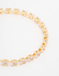 Gold Plated Oval Cut Cubic Zirconia Bracelet - link has visual effect only