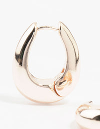 Rose Gold Chunky Oval Huggie Earrings - link has visual effect only