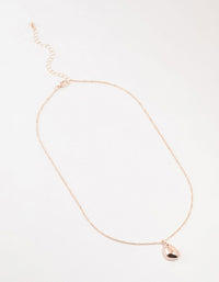 Rose Gold Plated Dainty Drop Twisted Necklace - link has visual effect only