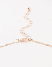 Rose Gold Plated Dainty Drop Twisted Necklace - link has visual effect only