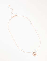 Rose Gold Diamante Celestial Round Necklace - link has visual effect only