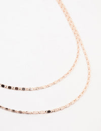 Rose Gold & Black Vintage Chain Layered Necklace - link has visual effect only