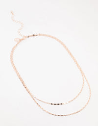 Rose Gold & Black Vintage Chain Layered Necklace - link has visual effect only