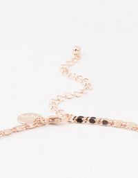 Rose Gold & Black Vintage Chain Layered Necklace - link has visual effect only