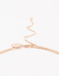 Rose Gold Dainty Rectangle Layered Necklace - link has visual effect only